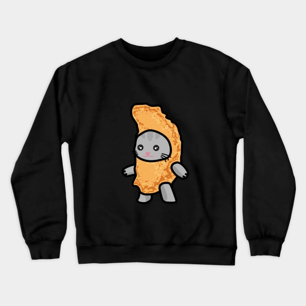 Chicken Nugget Cat Crewneck Sweatshirt by Cerealbox Labs